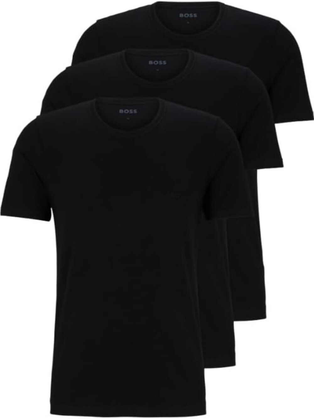 Men's Logo Embroidered Cotton Tee 3-Pack | Stylish Casual Wear, Comfortable Fit